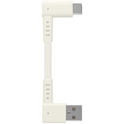 USB Type-A to USB Type-C L字コネクター ケーブル 9cm キナリ OWL-CBKTC1LR-KI