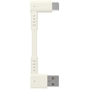 USB Type-A to USB Type-C L字コネクター ケーブル 9cm キナリ OWL-CBKTC1LR-KI