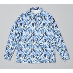 DBM04FDBL [ゴルフ メンズ 【4Dimotion Fit Split Raglan Sleeve】 長袖共衿シャツ Lサイズ ダスクブルー]