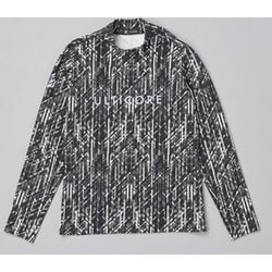 DBL31FBKL [ゴルフ レディース 【4Dimotion Fit Split Raglan Sleeve】 長袖モックネックシャツ Lサイズ ブラック]