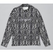 DBL31FBKL [ゴルフ レディース 【4Dimotion Fit Split Raglan Sleeve】 長袖モックネックシャツ Lサイズ ブラック]