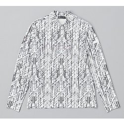DBL31FWHL [ゴルフ レディース 【4Dimotion Fit Split Raglan Sleeve】 長袖モックネックシャツ Lサイズ ホワイト]