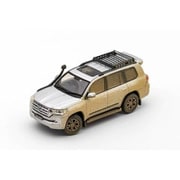 KS072-151 1/64 トヨタ ランドクルーザー LC200 Backpack version RHD シルバー/マッドエフェクト [ダイキャストミニカー]