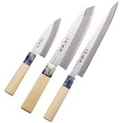 鎚起 刺身・三徳・小出刃包丁 3本セット 32057
