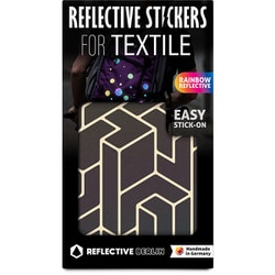 RB4931 [リフレクターシール STICKIES Isometric black-rainbow]