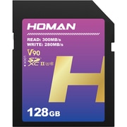 UHS-II SD Card V90 128GB 最大読取300MB/s 最大書込280MB/s HM128GBSDV90