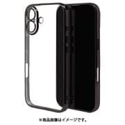 8097IP461TPLBK [iPhone 16用 ソフトケース TPU メタルフレーム 極限保護 精密設計 衝撃吸収 ワイヤレス充電対応 ブラック]