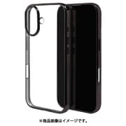 8100IP461TPBK [iPhone 16用 ソフトケース TPU メタルフレーム 衝撃吸収 ワイヤレス充電対応 ブラック]