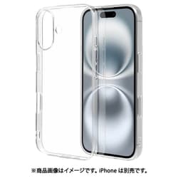 8360-IP461TPCL [iPhone 16用 ソフトケース TPU 衝撃吸収 クリア 透明 1.3mm ワイヤレス充電対応]