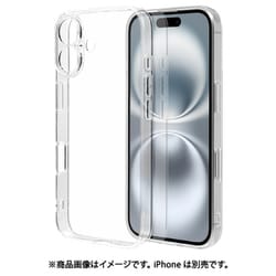 8361-IP461TPLCL [iPhone 16用 ソフトケース TPU 極限保護 精密設計 衝撃吸収 クリア 1.3mm ワイヤレス充電対応]