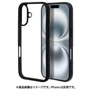 8364-IP461HABK [iPhone 16用 ハイブリッドケース カバー ハイブリッド RHINOX ライノックス 衝撃吸収 MIL規格 強い 頑丈 ブラッククリア 表面硬度5H]
