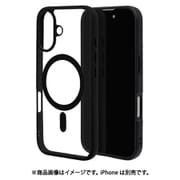 8119IP461HAMBK [iPhone 16用 ハイブリッドケース カバー ハイブリッド RHINOX ライノックス 衝撃吸収 MIL規格 強い 頑丈 Magsafe対応 ブラッククリア 表面硬度5H]