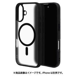 8120IP461HAMBKFW [iPhone 16用 ハイブリッドケース カバー ハイブリッド RHINOX ライノックス 衝撃吸収 MIL規格 強い 頑丈 Magsafe対応 ブラック フロストホワイト 表面硬度2H]