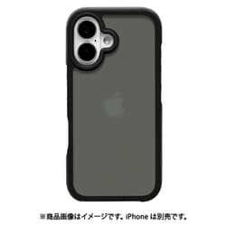 8124IP461HPBK [iPhone 16用 Air-C ハイブリッドケース TPU×PC 衝撃吸収 エアクッション付き ブラック]