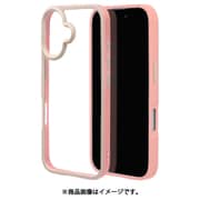 8134IP461HPLPK [iPhone 16用 bicolor ハイブリッドケース カバー ハイブリッド 衝撃吸収 強い 頑丈 TPU＋PC ライトピンク]