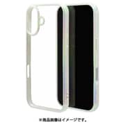 8137IP461HPWH [iPhone 16用 aurora ハイブリッドケース カバー ハイブリッド 衝撃吸収 強い 頑丈 TPU＋PC オーロラフレーム ホワイトクリア]