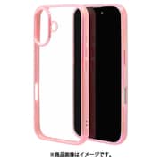 8139IP461HPPK [iPhone 16用 aurora ハイブリッドケース カバー ハイブリッド 衝撃吸収 強い 頑丈 TPU＋PC オーロラフレーム ピンククリア]