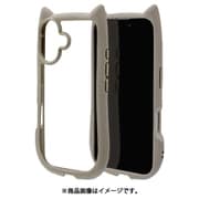 8144IP461HPTA [iPhone 16用 ハイブリッドケース 猫耳 猫 衝撃吸収 TPU＋PC かわいい MIL規格 トープ]