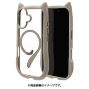 8148IP461HPMTA [iPhone 16用 ハイブリッドケース 猫耳 猫 衝撃吸収 TPU＋PC かわいい Magsafe対応 MIL規格 トープ]