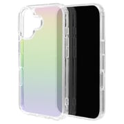 8152IP461HPCL [iPhone 16用 KAZARITAI ハイブリッドケース カバー ハイブリッド 衝撃吸収 強い 頑丈 オーロラクリア TPU＋PC]