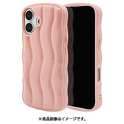 8163IP461TPPK [iPhone 16用 MY.DECOR stripe ソフトケース ウェーブ TPU 衝撃吸収 ピンク]