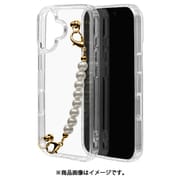 8165IP461HPCL [iPhone 16用 MY.DECOR ハイブリッドケース カバー ハイブリッド 衝撃吸収 強い 頑丈 key ring パールチェーン クリア TPU＋PC]