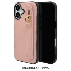 8172IP461TPPK [iPhone 16用 iLBE ソフトケース TPU 衝撃吸収 背面バンド付き ピンク]