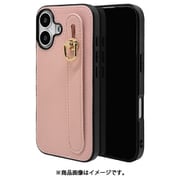 8172IP461TPPK [iPhone 16用 iLBE ソフトケース TPU 衝撃吸収 背面バンド付き ピンク]