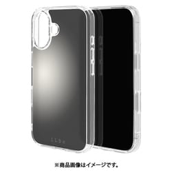 8184IP461HPBK [iPhone 16用 iLBE ハイブリッドケース カバー ハイブリッド 衝撃吸収 強い 頑丈 TPU＋PC グラデーション ブラック]
