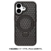 8300IP461ZSFMBK [iPhone 16用 ZEROSAFE Mesh ハイブリッドケース TPU＋PC Magsafe対応 360°回転スタンド ブラック]