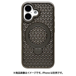 8301IP461ZSFMNL [iPhone 16用 ZEROSAFE Mesh ハイブリッドケース TPU＋PC Magsafe対応 360°回転スタンド ナチュラル]