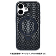 8302IP461ZSFMMN [iPhone 16用 ZEROSAFE Mesh ハイブリッドケース TPU＋PC Magsafe対応 360°回転スタンド ミッドナイト]
