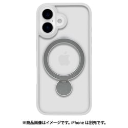 8304IP461ZSFSWH [iPhone 16用 ZEROSAFE Shaft ハイブリッドケース TPU＋PC Magsafe対応 360°回転スタンド ホワイト]