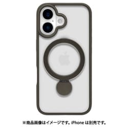 8306IP461ZSFSNL [iPhone 16用 ZEROSAFE Shaft ハイブリッドケース TPU＋PC Magsafe対応 360°回転スタンド ナチュラル]