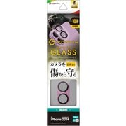 CR4362IP4617 [iPhone 16/16 Plus用 カメラレンズ保護ガラス アルミフレーム 傷から守る フレーム一体型 高透明 クリア ゴリラガラス採用 硬度10H ピンク]