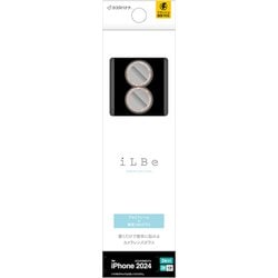 CR4365IP4617 [iPhone 16/16 Plus用 iLBE カメラレンズ保護ガラス アルミ単眼 傷から守る ケースに干渉しない ピンクゴールド]
