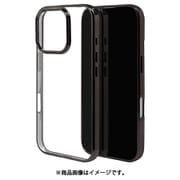 8198IP461PTPLBK [iPhone 16 Pro用 ソフトケース TPU メタルフレーム 衝撃吸収 ワイヤレス充電対応 ブラック]