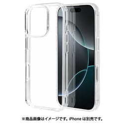8372-IP461PHPCL [iPhone 16 Pro用 ハイブリッドケース カバー ハイブリッド 衝撃吸収 強い 頑丈 クリア TPU＋PC]