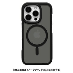 8217IP461PHPMBK [iPhone 16 Pro用 Air-C ハイブリッドケース TPU×PC 衝撃吸収 エアクッション付き MagSafe対応 MIL規格 ブラック]