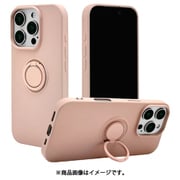 8222IP461PTPRSPK [iPhone 16 Pro用 ソフトケース TPU スマホリング付き 落下防止 スタンド スモーキーピンク]