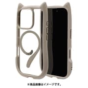 8230IP461PHPMTA [iPhone 16 Pro用 ハイブリッドケース 猫耳 猫 衝撃吸収 TPU＋PC かわいい Magsafe対応 MIL規格 トープ]