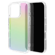 8232IP461PHPCL [iPhone 16 Pro用 KAZARITAI ハイブリッドケース カバー ハイブリッド 衝撃吸収 強い 頑丈 オーロラクリア TPU＋PC]