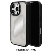 8241IP461PHPBK [iPhone 16 Pro用 iLBE ハイブリッドケース カバー ハイブリッド 衝撃吸収 強い 頑丈 TPU＋PC 背面ミラー付き 大理石調 ブラック]