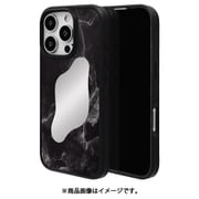 8242IP461PHPWH [iPhone 16 Pro用 iLBE ハイブリッドケース カバー ハイブリッド 衝撃吸収 強い 頑丈 TPU＋PC 背面ミラー付き 大理石調 オフホワイト]