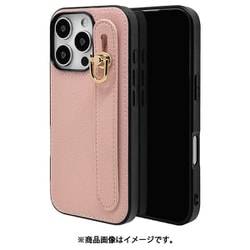 8246IP461PTPPK [iPhone 16 Pro用 iLBE ソフトケース TPU 衝撃吸収 背面バンド付き ピンク]