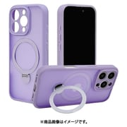 8310IP461PZSFSLPU [iPhone 16 Pro用 ZEROSAFE Shaft ハイブリッドケース TPU＋PC カメラ周囲保護 Magsafe対応 360°回転スタンド フロストパープル]