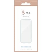 PM-A24AFLGFBU [iPhone 16/15用 ガラスフィルム 高透明 全面保護 365日交換保証 強化ガラス 表面硬度10H 角割れ防止 フレーム付 指紋防止 飛散防止 貼り付けツール付 気泡防止 ＆me パールブルー]