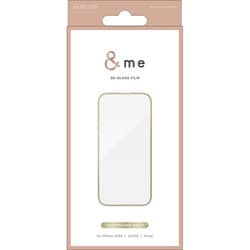 PM-A24AFLGFGD [iPhone 16/15用 ガラスフィルム 高透明 全面保護 365日交換保証 強化ガラス 表面硬度10H 角割れ防止 フレーム付 指紋防止 飛散防止 貼り付けツール付 気泡防止 ＆me シャンパンゴールド]