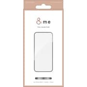 PM-A24AFLGGRSSV [iPhone 16/15用 ガラスフィルム 高透明 全面保護 強化ガラス 表面硬度10H ラインストーン風フレームデザイン 指紋防止 飛散防止 貼り付けツール付 気泡防止 ＆me]