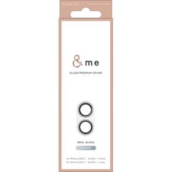 PM-A24AFLLP5SVG [iPhone 16/16 Plus用 カメラフィルム ガラス カメラ全体保護 グリッター 高透明 強化ガラス 表面硬度10H 指紋防止 飛散防止 カメラレンズ保護カバー ＆me シルバー]